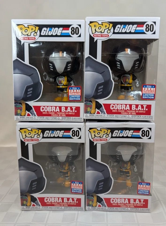 Gi Joe Funko Pop Figure #80 Cobra B.A.T. BAT LOT of 4! - Image 1 of 4