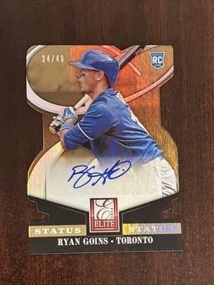 2014 Donruss Elite Signatures Status Gold Die-Cut /49 Ryan Goins Rookie Auto RC - Image 1 of 2