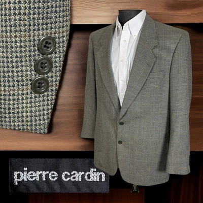 Pierre Cardin Sport Coat Mens 42L USA Made Multicolor Plaid Wool - Image 1 of 4