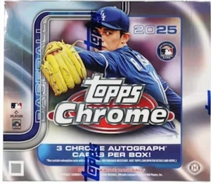 2025 Topps Chrome Baseball Factory Sealed Unopened Hobby Jumbo Box ~ 12 Packs - Picture 1 of 1