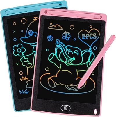 2PCS LCD Writing Board Drawing Board Screen 8.5 Inch Environmentally Friendly Br - Image 1 of 2