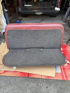 1986-1992 Jeep Comanche MJ Red Bench Seat OEM Driver Passenger Pick Up Truck - Picture 1 of 7