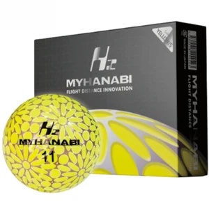 MYHANABI H2 Golf Balls Yellow Silver USGA /R&A Conforming Dozen ( 12 Balls ) new - Picture 1 of 24