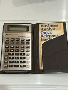 Vintage Texas Instruments Student Business Taschenrechner BA-35 und Kurzreferenz - Bild 1 von 9