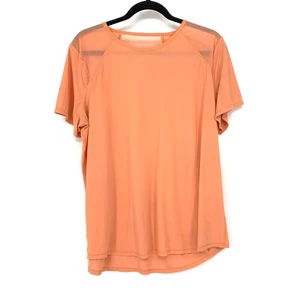 Lululemon Sculpt kurzärmliges Activewear-Top Damen Apx Größe 12 Quick Dri orange - Bild 1 von 5