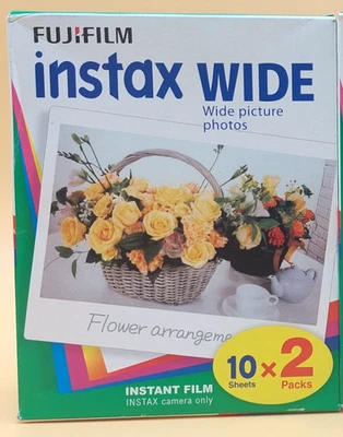 Fujifilm Instax Wide ISO 800 Film 10 Sheets x 2 Packs Expired 10/2012 NOS - Image 1 of 4