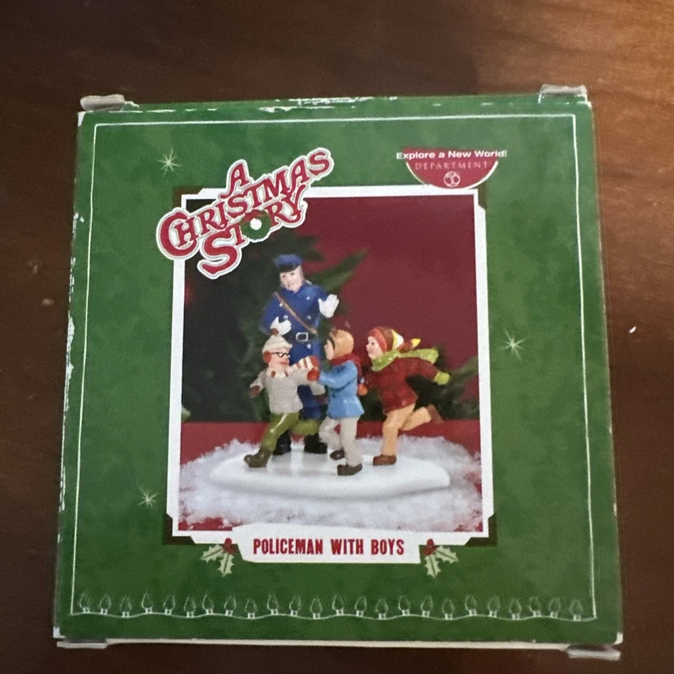Department 56 A Christmas Story, Policeman With Boys. **Mint Condition** - Image 1 of 4