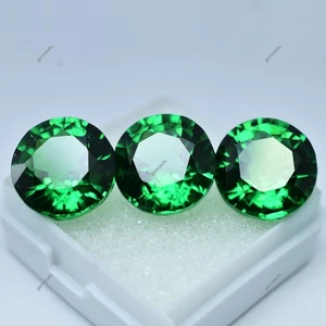30 Ct Natural Tsavorite Garnet Loose Gemstone Quality Eye Clean Green Round Cut - Picture 1 of 7