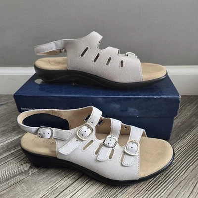 SAS Mystic Sandal Web Linen Women's Sz 10 W Shoes New In Box USA Made - Image 1 of 4