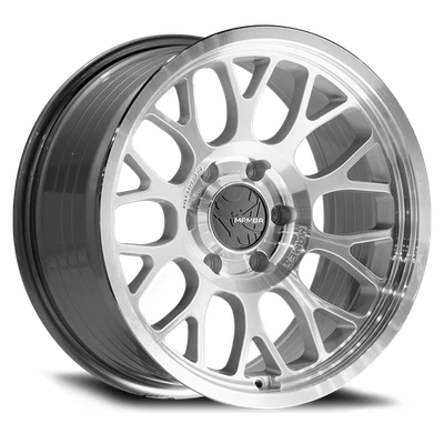 1 New 17x9 Mamba M28 Silver With Mirror Machine Face 5x127 5x5 ET-12 Wheel Rim - Image 1 of 2