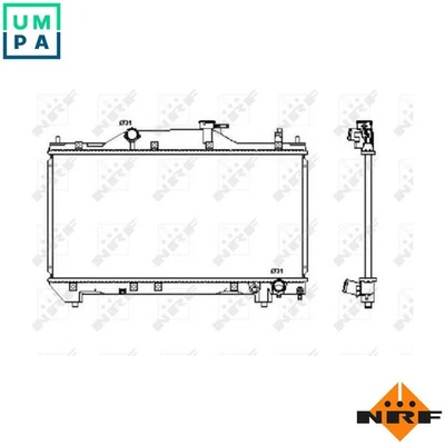 RADIATOR ENGINE COOLING 53380 FOR 1ZZ-FE 1.8L 1AZ-FSE 2.0L 3ZZ-FE 1.6L 4cyl - Image 1 of 4