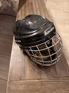 Bauer IMS 5.0 Black Hockey Helmet Size Large With Cage - Size 7-7 5/8 - Picture 1 of 8