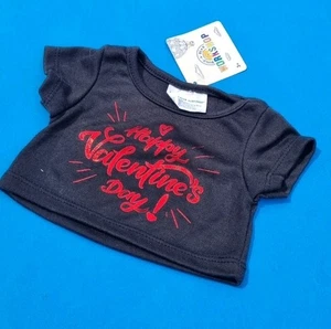 T-shirt BUILD A BEAR Happy Valentines Day vestiti rigidi regalo edizione 2018 nuova con etichette - Foto 1 di 7
