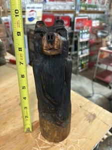 Bear Carving Wood Small Blackbear - Picture 1 of 7