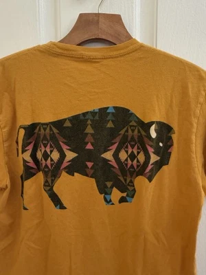 Camiseta Pendleton Bisonte Buffalo Estampado Manta Amarilla Para Hombre Talla S Foto 1 de 4