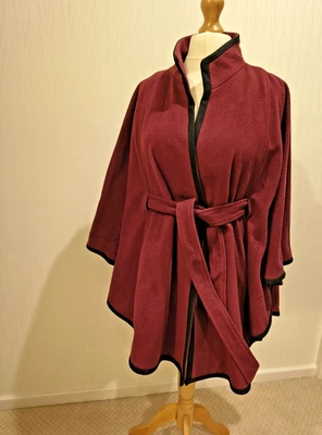BNWOT Burgundy belted cape with cashmere Jacques Vert size M/L - Image 1 of 4