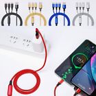 Nylon Braided Wire 3-In-1 Fast USB Charging Cable Data Sync Quick Charge