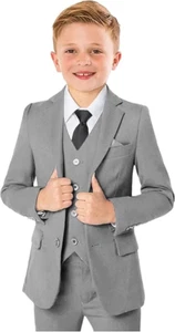 Boys’ Formal Suit 3 Piece Sets Toddler Tuxedos for Wedding Suits for Teens Boys - Picture 1 of 27