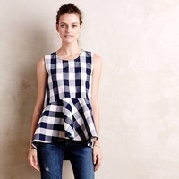 buffalo check peplum top