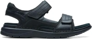 Sandalia informal Clarks Nature Trek de cuero nobuck negro para hombre 59760 - Imagen 1 de 8