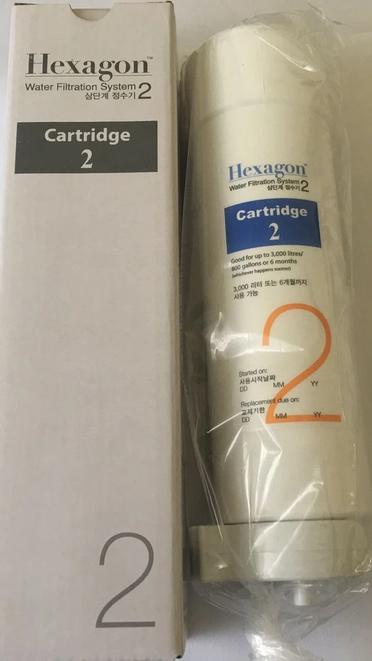 Sistema de filtragem de água hexagonal 2 cartucho de substituição 2 EUA - Imagem 1 de 1