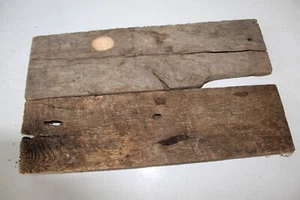 2 PCS RECLAIMED WEATHERED OAK OLD BARN BOARD WOOD LUMBER RUSTIC BOARD CRAFTS ART - Picture 1 of 2