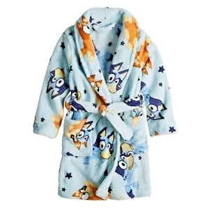 Disney Bluey Robe Girl Boy Toddler 2T 3T 4T 5T 4 Bathrobe Pajamas Cover Up Bingo - Picture 1 of 2