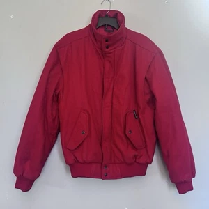 Vintage Members Only winter Jacket. Wool Coat Red Bomber Size 47. Large - Picture 1 of 11
