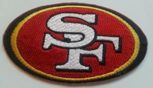 Parche bordado de los 49ers de San Francisco ~ 3 3/8" x 2" ~ planchar o coser ~ correo gratuito de Estados Unidos - Imagen 1 de 1