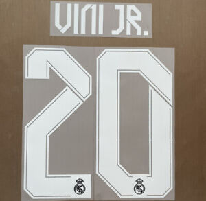 2021/22 Real Madrid Away #20 Vini Jr Champions League Nameset Print Original NEW
