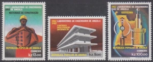 ANGOLA Sc# 656-8 CPL MNH JUEGO de 3 DIFF 20a ANN LABORATORIO DE INGENIERÍA - Imagen 1 de 1