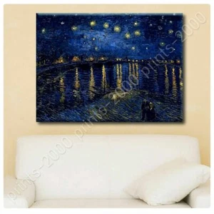 Starry Night Over The Rhone by Vincent Van Gogh | Poster or Wall Sticker Decal | - Picture 1 of 18