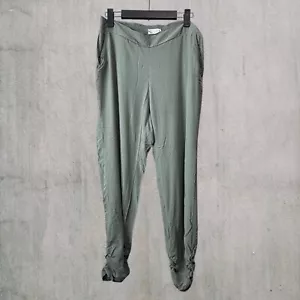 Carve Pants Women’s Medium Avery Beach Crop Green Pull On Athleisure Ruched - Picture 1 of 11