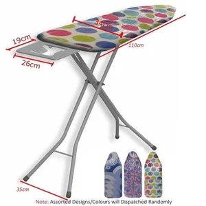 DELUXE WIDE METAL IRON IRONING BOARD TABLE 10 STEP HEIGHT ADJUSTABLE NON SLIP - Picture 1 of 1