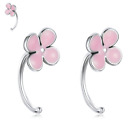 S925 Sterling Silver Earrings Mini Flower Ear Clip Stud Earrings By Sursenso