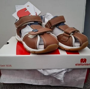 Sandalen Jungs elefanten Größe 22 braun-blau-weiß - NEU & OVP - Bild 1 von 7