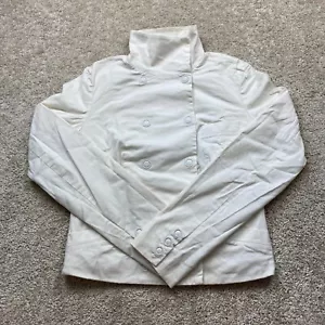 Armani Exchange Button-up High-Collar Jacket, Women's S (Off White) - Picture 1 of 8