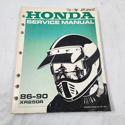 Libro manual de reparación de taller genuino Honda 1986-1990 XR250R XR250 XR 250 R Foto 1 de 4