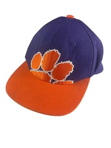 Vintage Clemson Tigers Hat Snapback Purple Orange Zephyr Adjustable Cap College - Picture 1 of 7