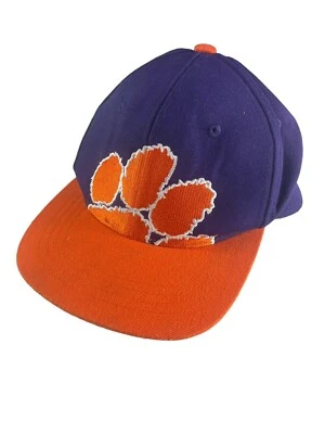 Vintage Clemson Tigers Hat Snapback Purple Orange Zephyr Adjustable Cap College - Image 1 of 4
