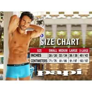 Papi® Men's Brazilian Cool Trunk Boxer Briefs 2 Pack Comfort Fitting Underwear - Picture 1 of 10