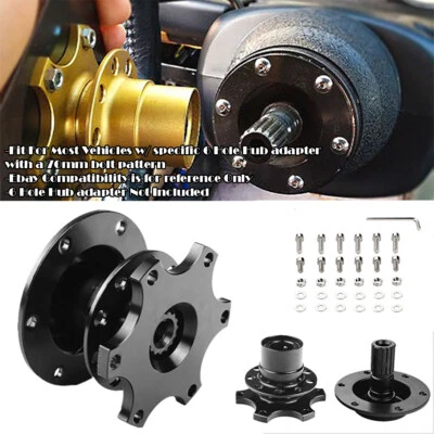 Black Steering Wheel Detachable Quick Release Adapter Hub For Toyota Lexus - Image 1 of 3