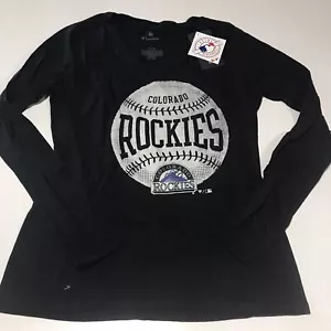 Camiseta de mujer Colorado Rockies Cooperstown Collection manga larga pequeña NUEVA con etiqueta - Imagen 1 de 6