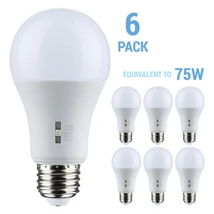 Pack Satco S11792 LED 12W =75W 120V A19 Dimmable CCT Selectable Medium E26 White - Picture 1 of 11