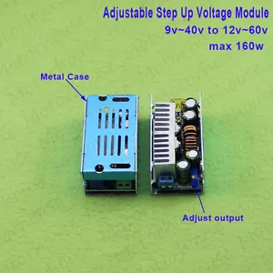 High Power 10A 160W Adjustable DC Converter 12v 24v 36v 48v 60v booster module - Imagen 1 de 4