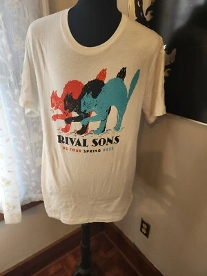 Новая белая футболка Rival Sons весна 2022 концертный тур по США из запасов размер XL без ценников - Изображение 1 из 2