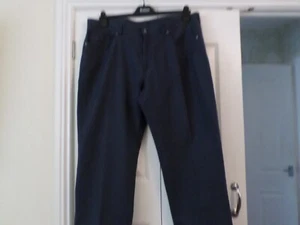 Charles Tyrwhitt size 42" waist 28" inside leg dark blue patterned jeans trouser - Picture 1 of 8