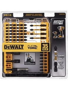 Dewalt Impact FlexTorq 35-Piece Steel Shank Screwdriver Bit Set DWA2NGFT35IR New - Imagen 1 de 9