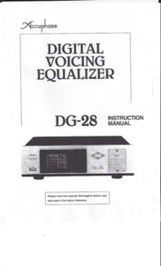 Accuphase manual de instrucciones user owners para DG- 28 english Copy - Imagen 1 de 1