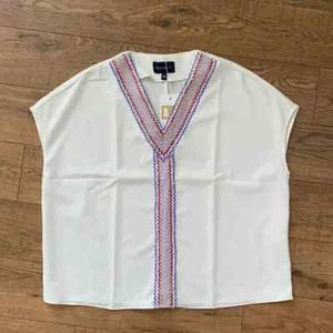 Nuevo con etiquetas Top Buckley K Marfil Manga Corta/Media Borde Crochet Para Mujer XS - Imagen 1 de 5